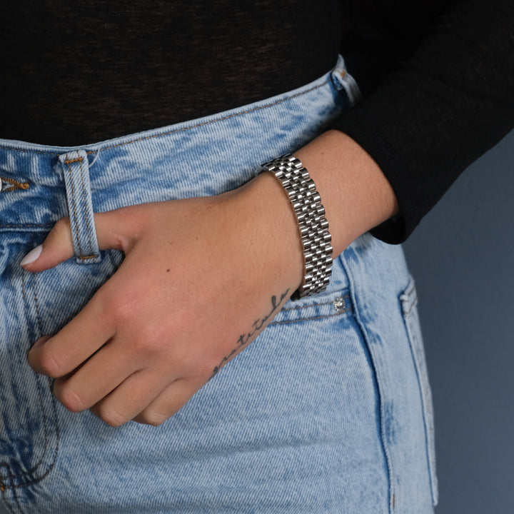 Chunky Watch Band Chain Bracelet by Sterling Forever