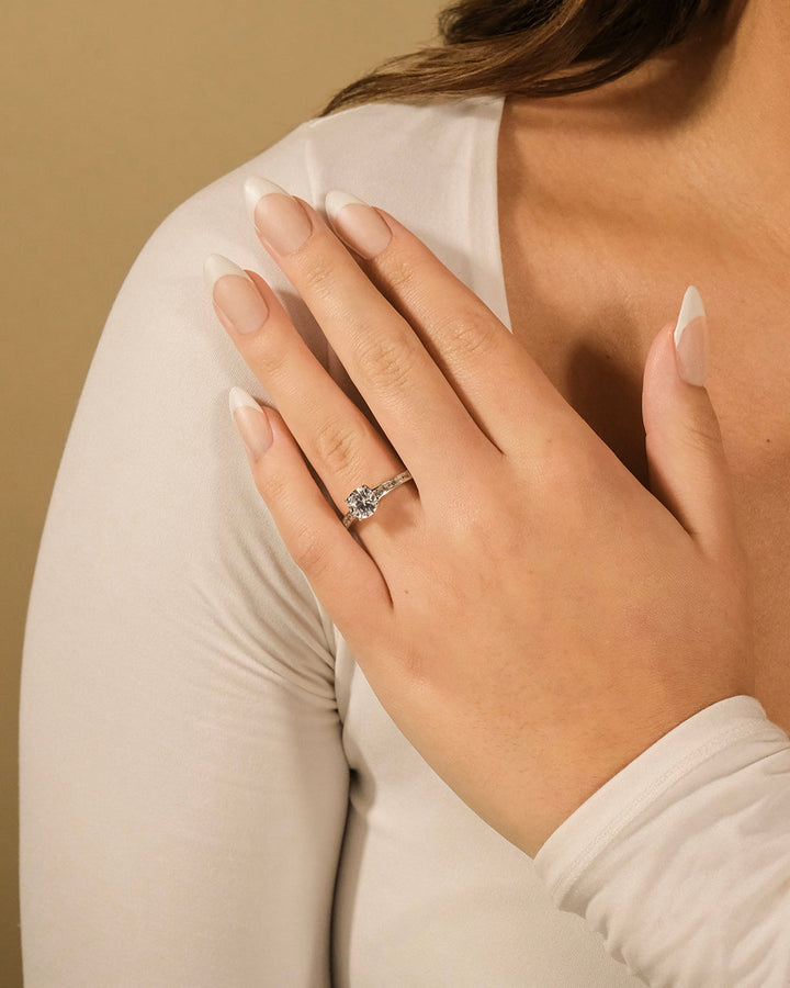 Radiant CZ Engagement Ring