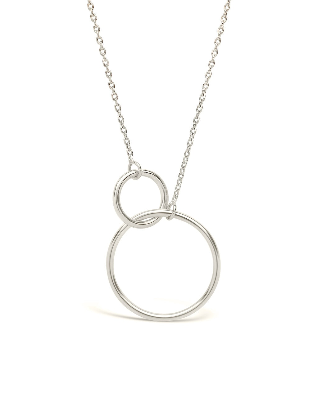 Sterling Silver Interlocking Open Circle Pendant by Sterling