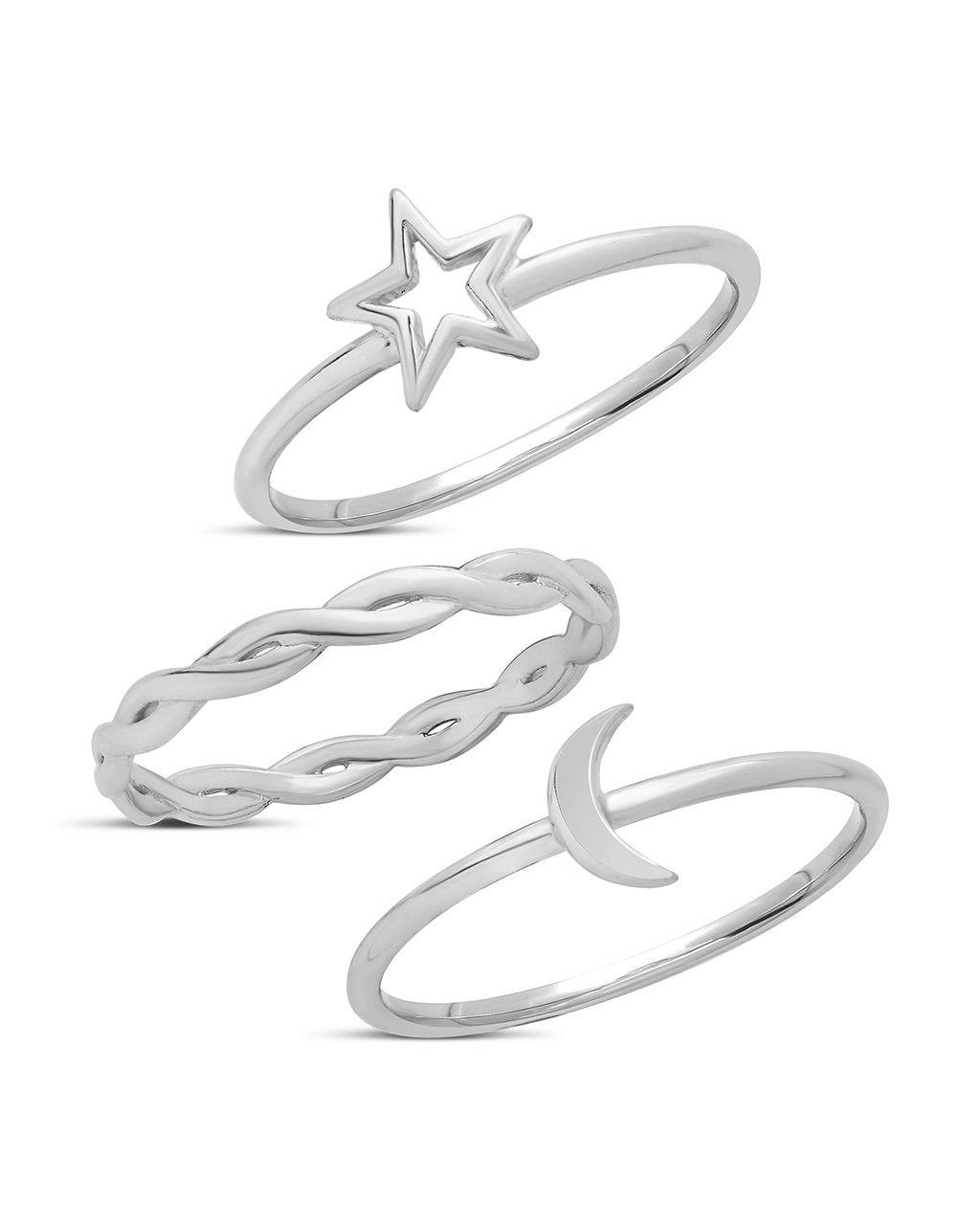 Celestial Stacking Ring Set of 3