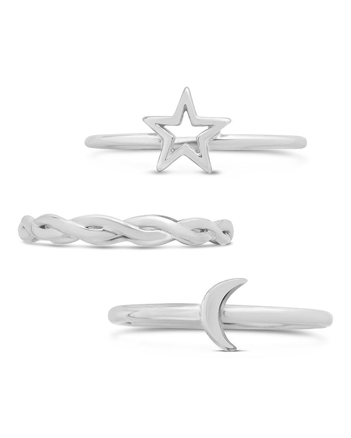 Celestial Stacking Ring Set of 3