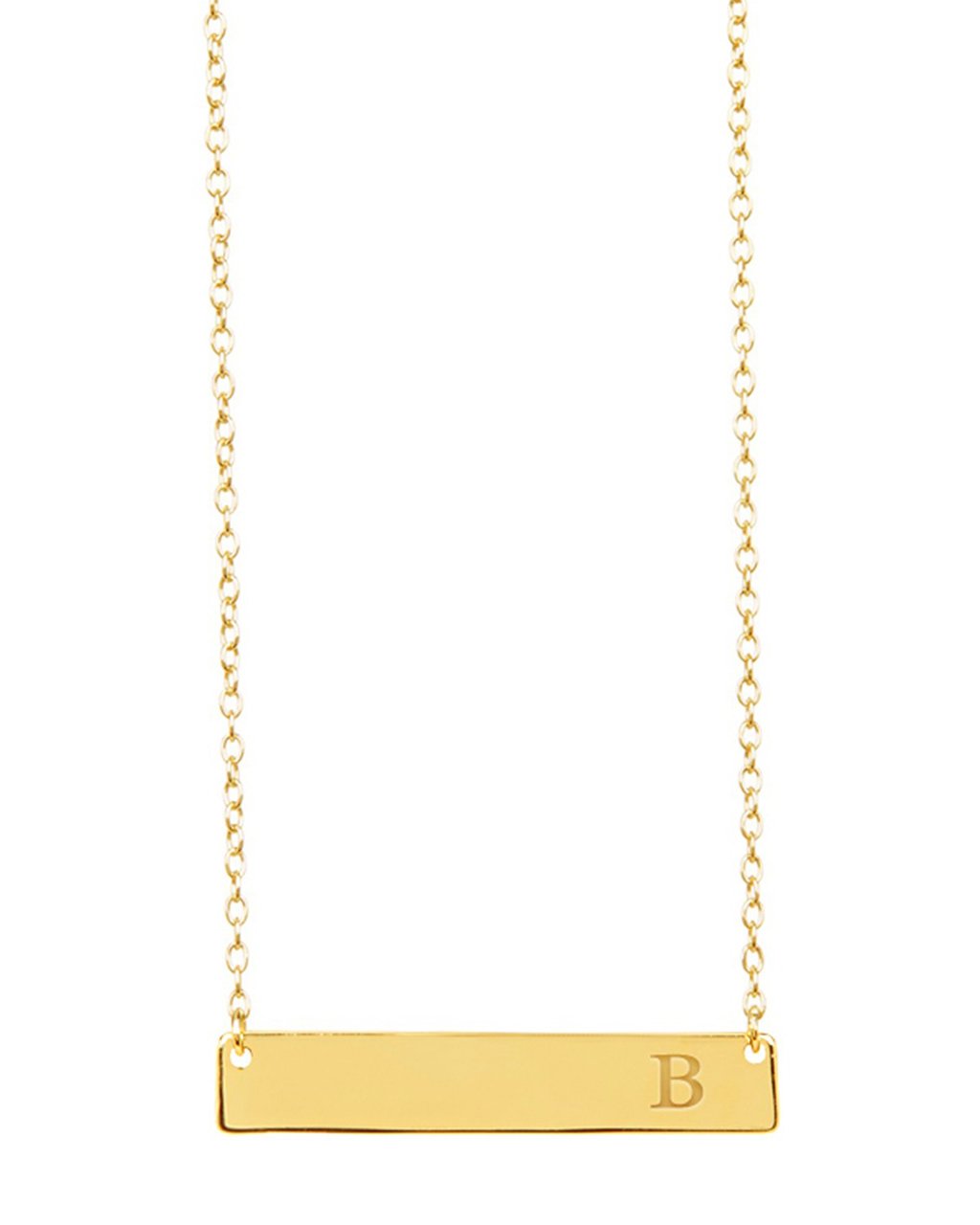 Bar Initial Necklace