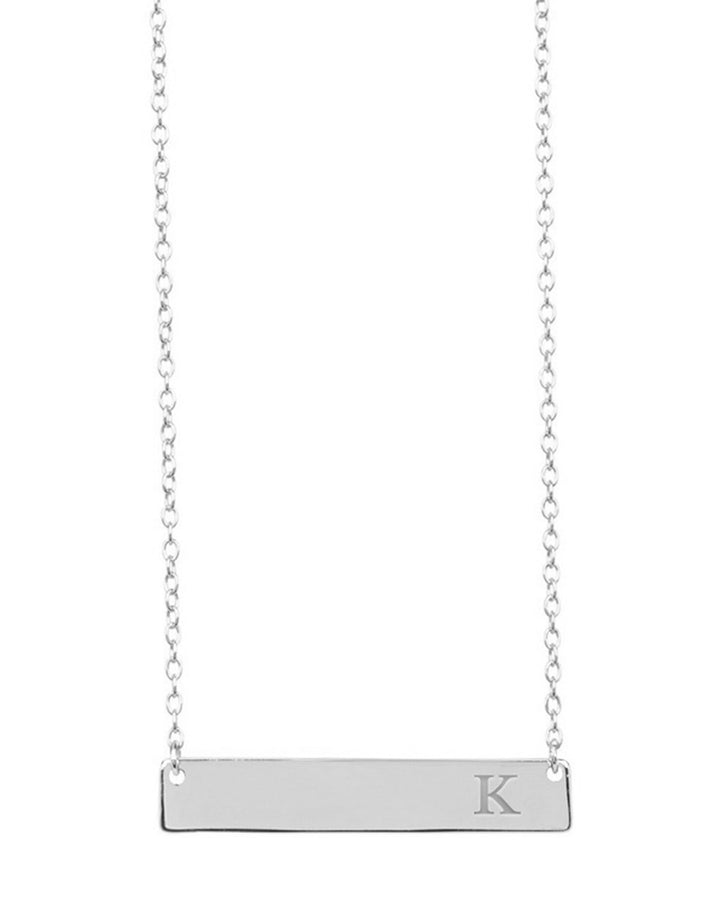 Bar Initial Necklace