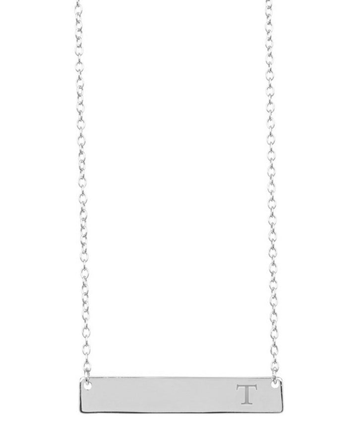 Bar Initial Necklace