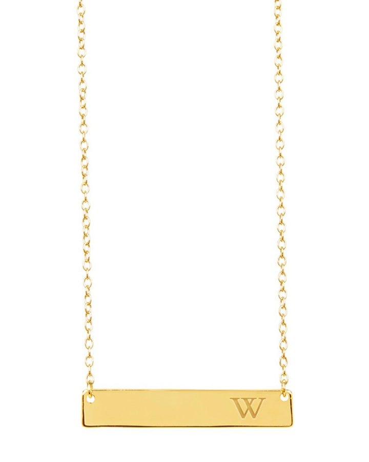 Bar Initial Necklace