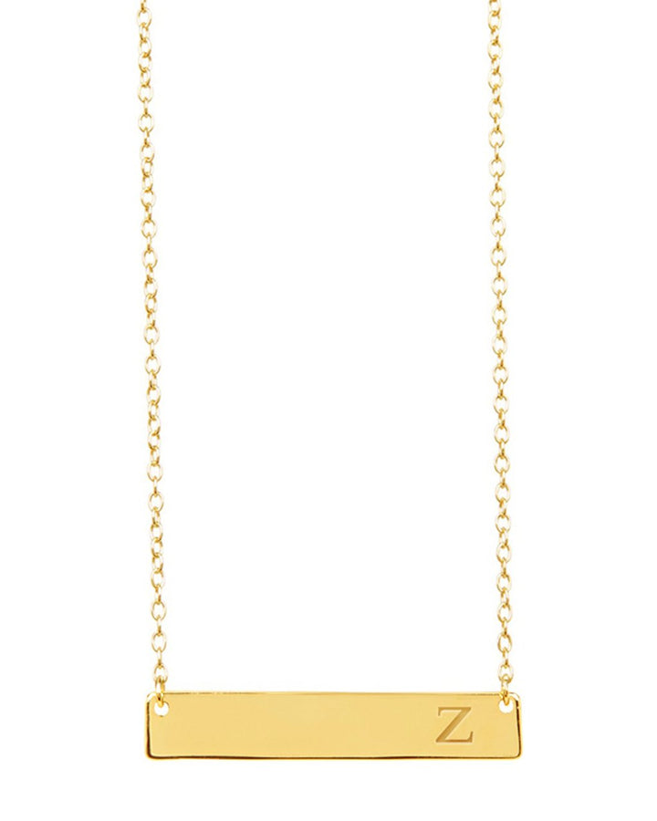 Bar Initial Necklace