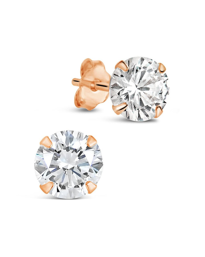 CZ Stud Earrings - 6mm