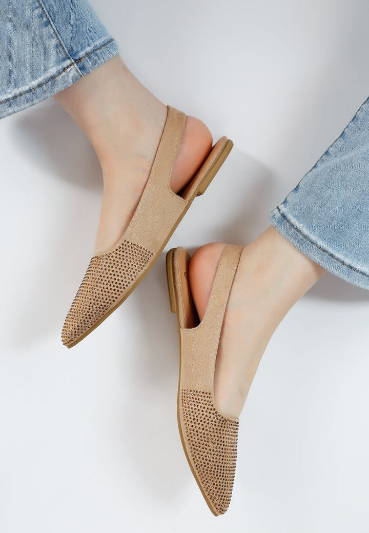 Jarisa Rhinestones Embellished Slingback Mules by London Rag
