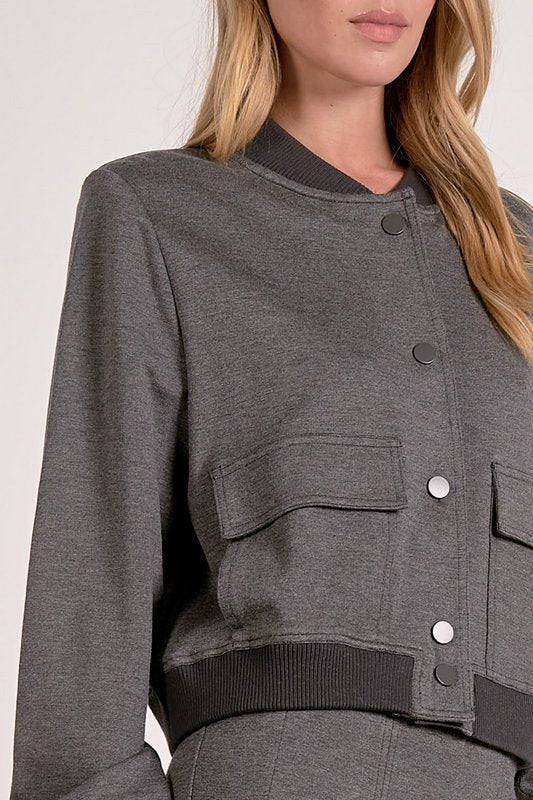Simone Bomber Heather Grey
