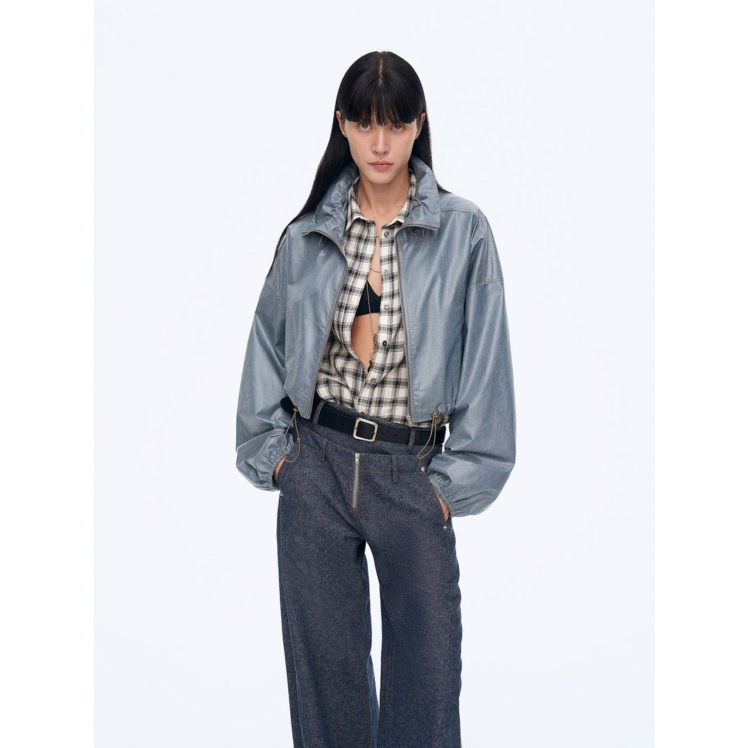 "Blues Notes" Technological Composite Film Cotton Lightweight Outdoor Jacket by Firelady Fur