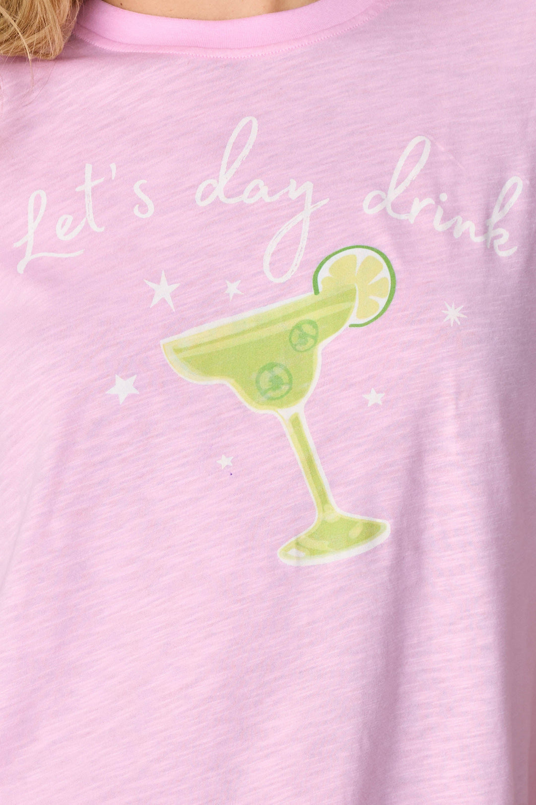 Softee "Let's Day Drink" Graphic Print Short PJ Set