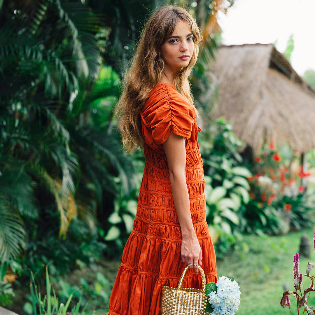 The Srikandi Maxi Dress In Sienna Brown