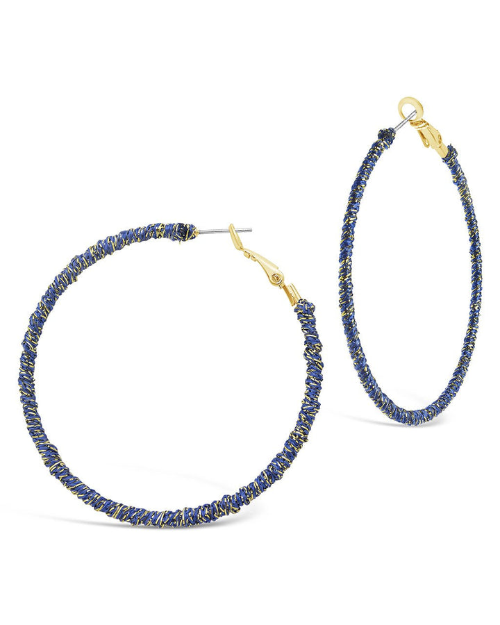 Threaded Hoop Earrings by Sterling Forever