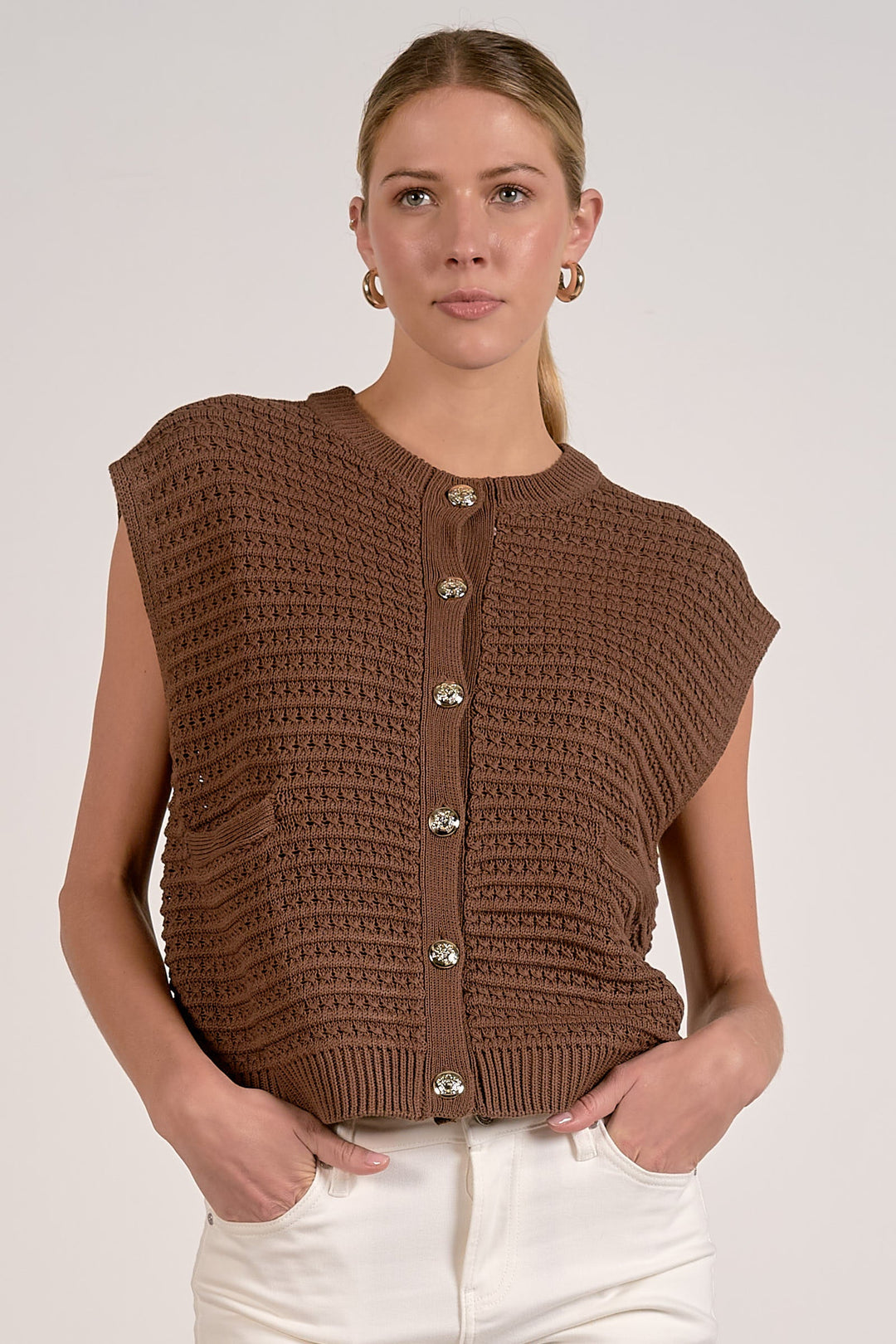 Ayla Sweater Vest Camel