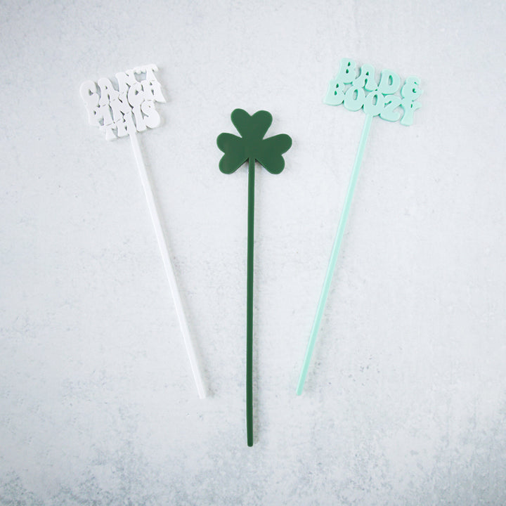 St. Patrick's Day Drink Stirrers, Set of 12