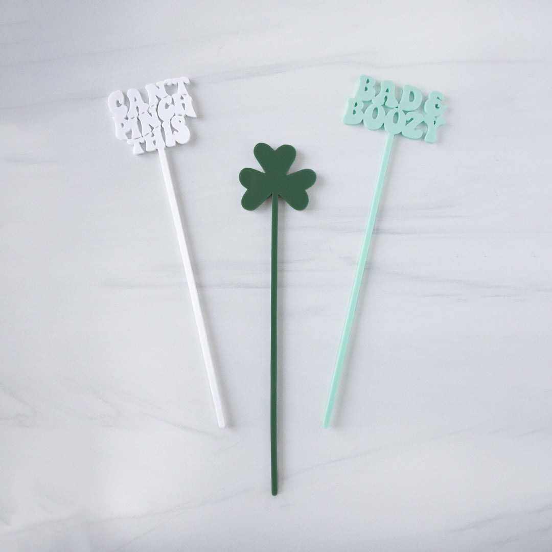 St. Patrick's Day Drink Stirrers, Set of 12