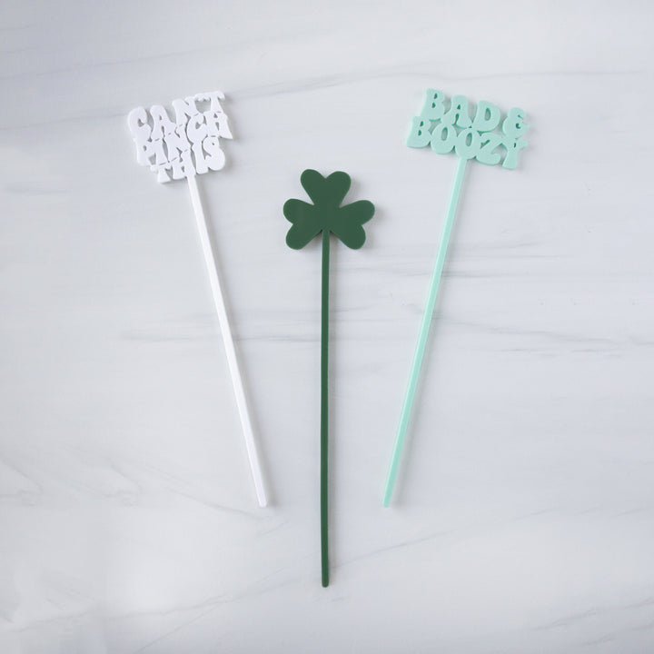 St. Patrick's Day Drink Stirrers, Set of 12