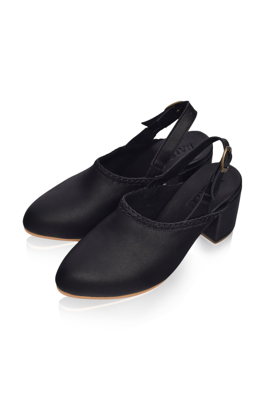 Savage Leather Slingback Heels by Bali Lane