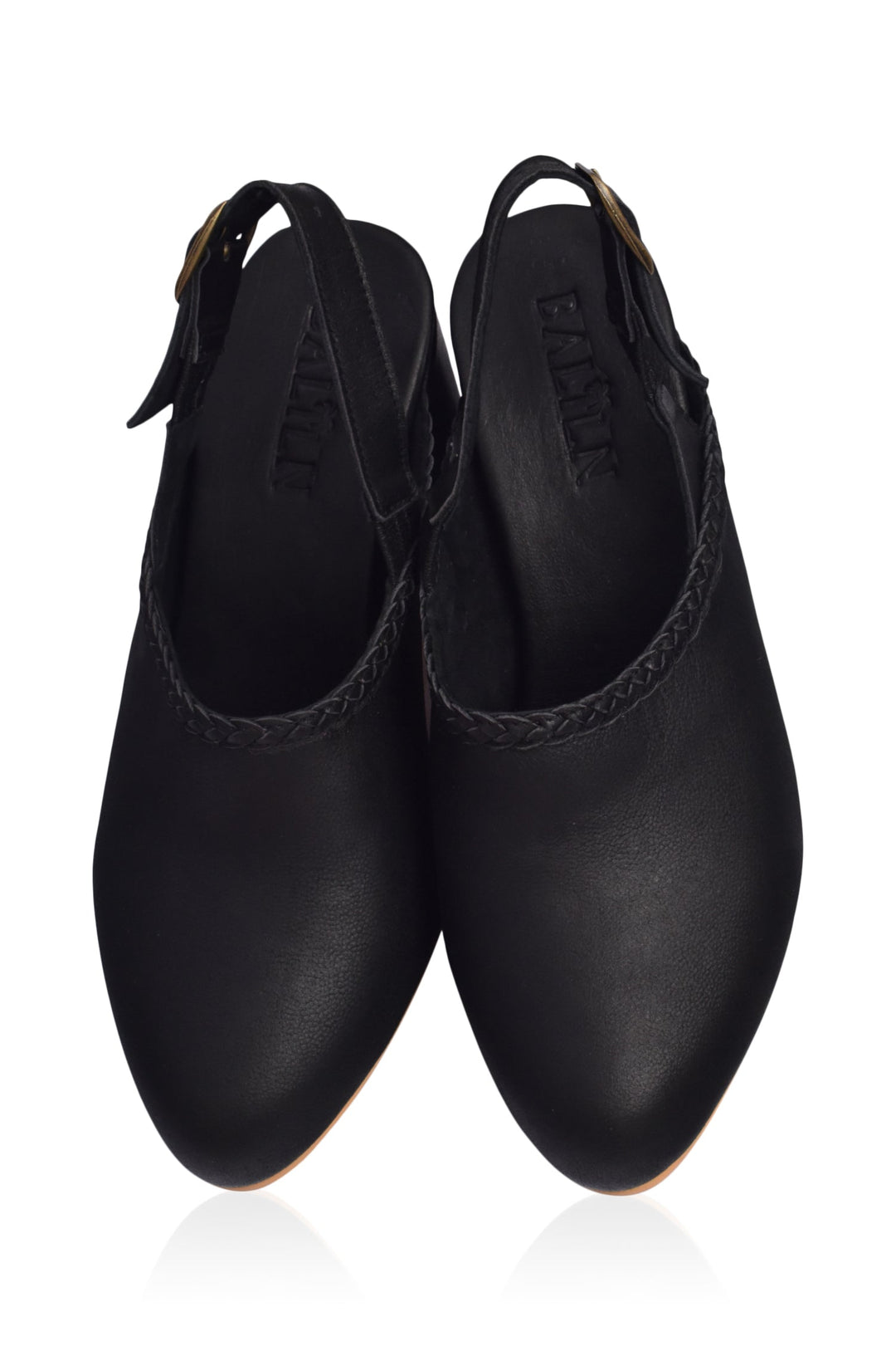 Savage Leather Slingback Heels by Bali Lane