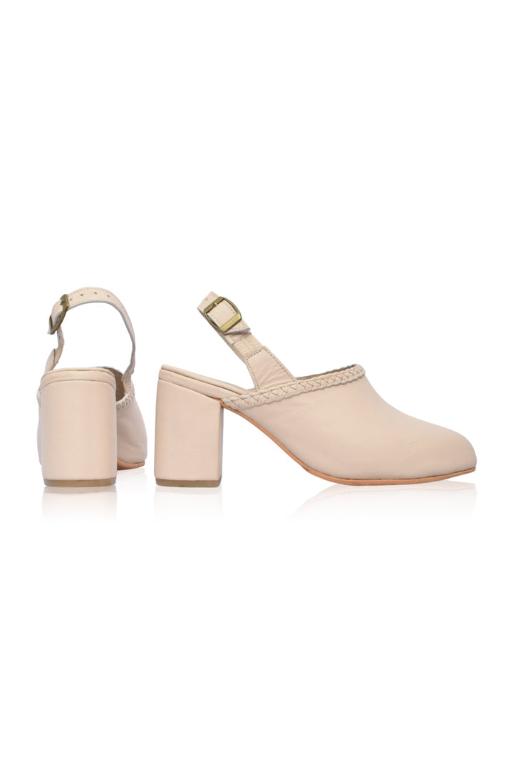 Savage Leather Slingback Heels by Bali Lane