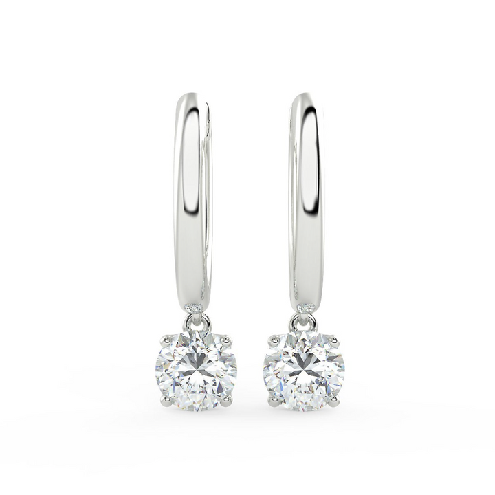 Sirius Drop Huggies (1.00 Ct. Tw.) by Brilliant Carbon