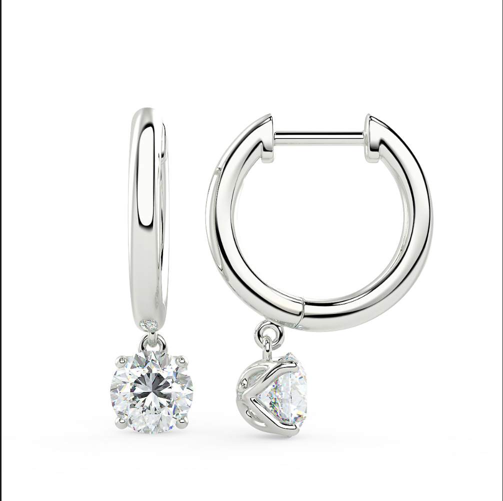 Sirius Drop Huggies (1.00 Ct. Tw.) by Brilliant Carbon