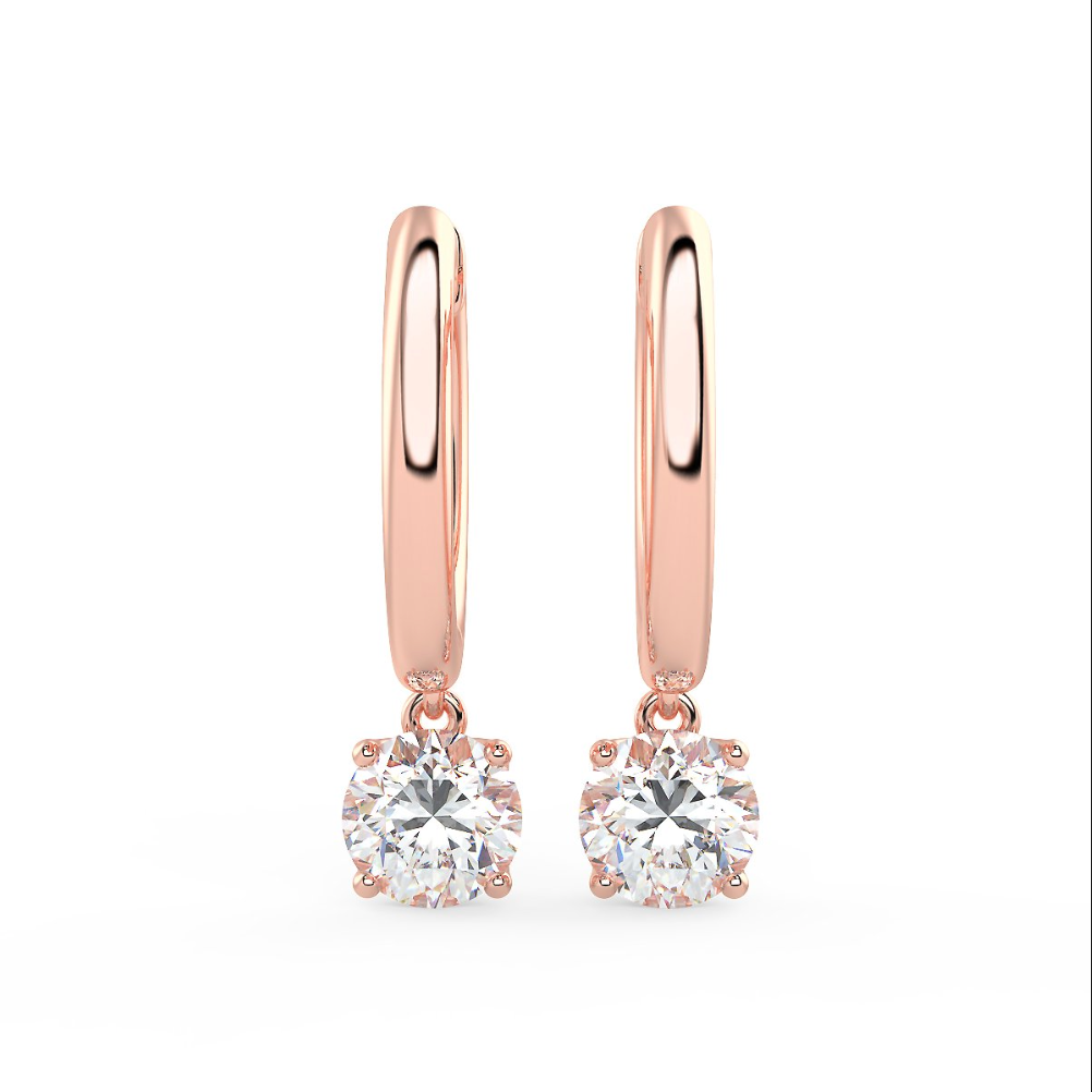 Sirius Drop Huggies (1.00 Ct. Tw.) by Brilliant Carbon