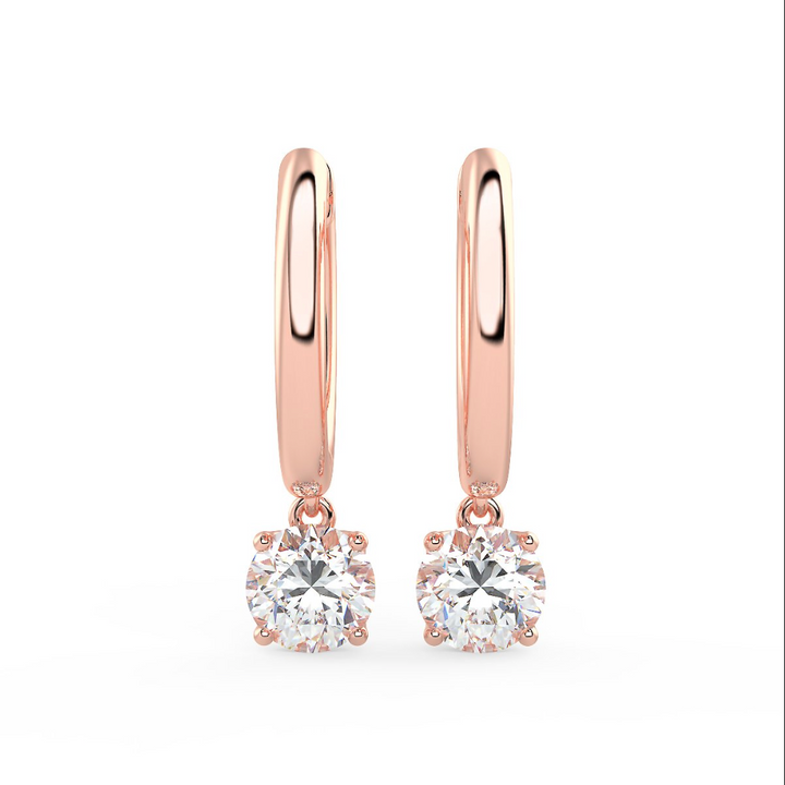 Sirius Drop Huggies (1.00 Ct. Tw.) by Brilliant Carbon