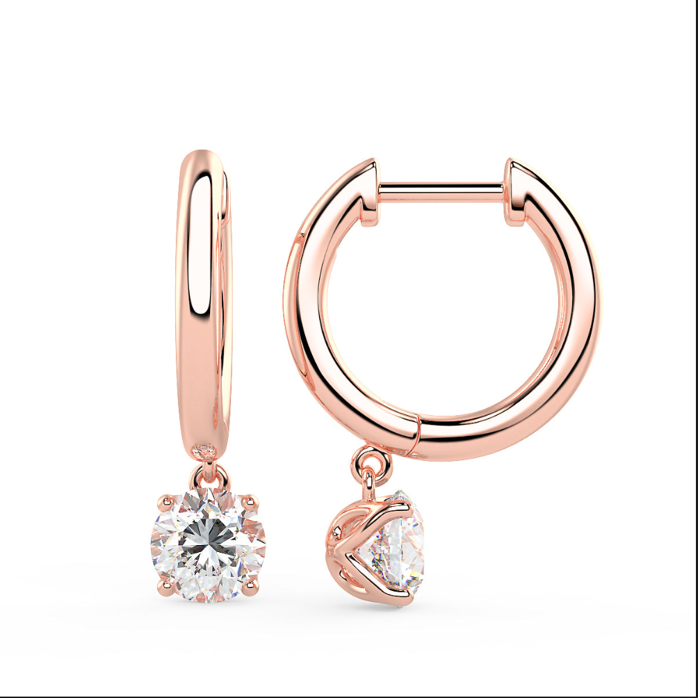 Sirius Drop Huggies (1.00 Ct. Tw.) by Brilliant Carbon