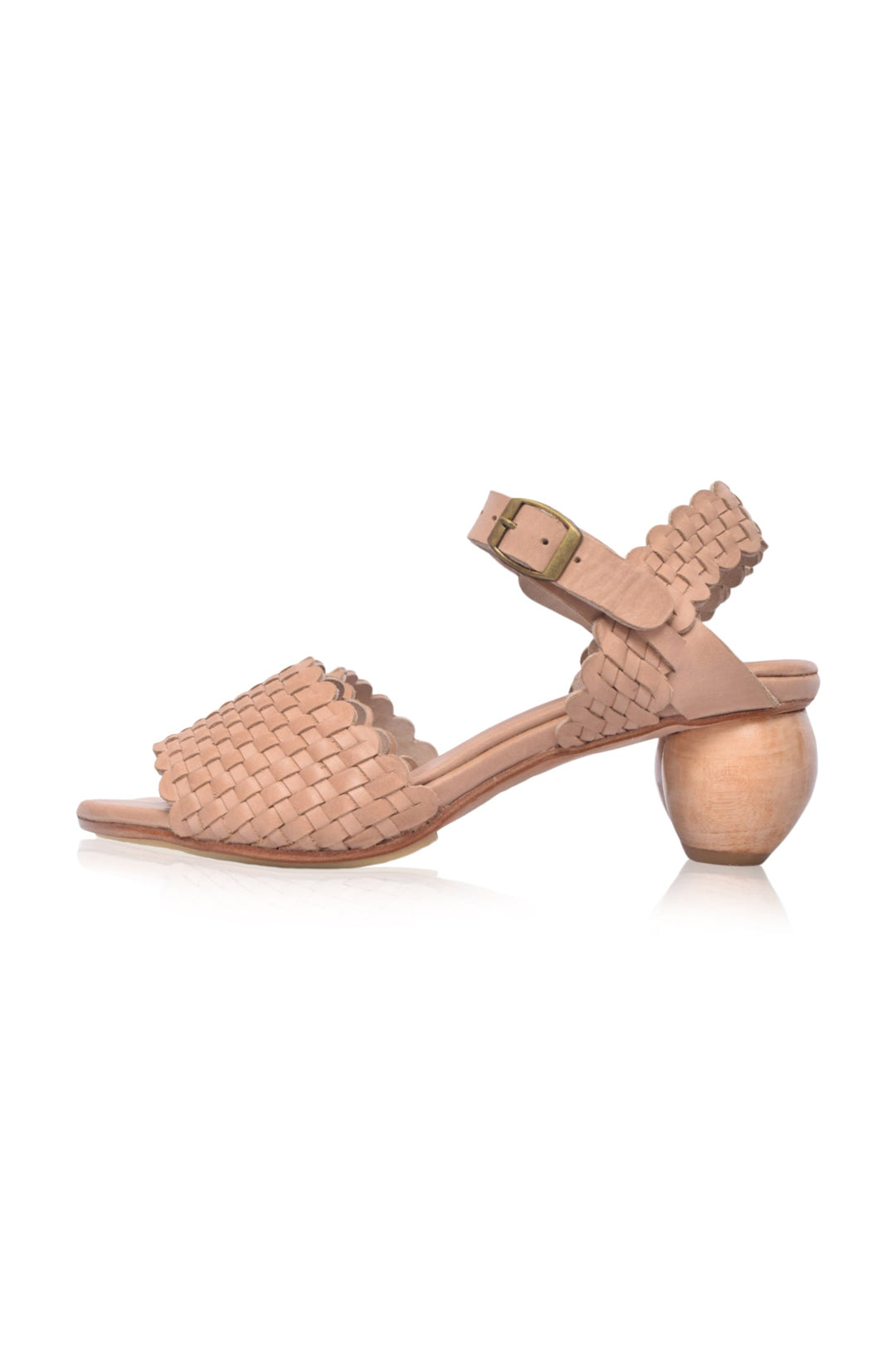 Sicily Wooden Heel Woven Sandals by ELF