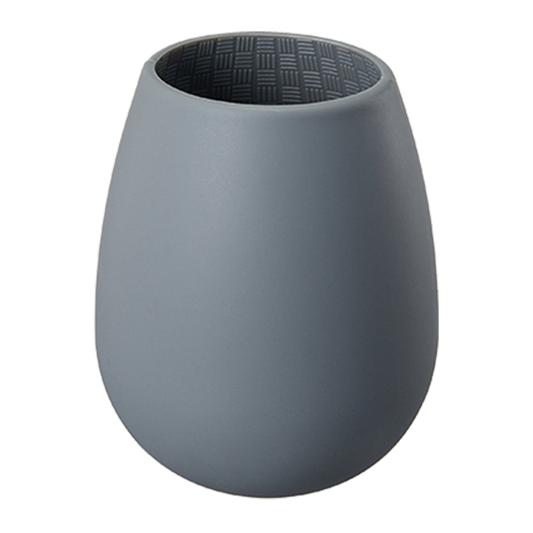 Unbreakable Silicone Stemless Wine Glassware | Set of 4  (Dark Grey)