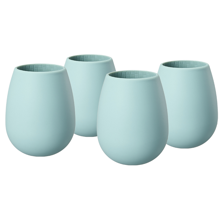 Unbreakable Silicone Stemless Wine Glassware | Set of 4