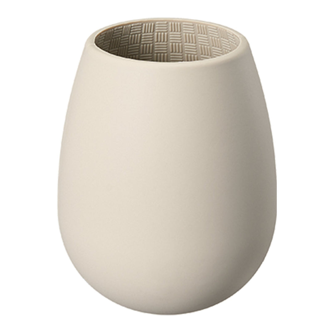 Unbreakable Silicone Stemless Wine Glassware | Set of 4 | Reusable & Shatterproof Tumbler Drinkware for Wine, Water, Cocktails, Champagne Glass for Parties, Camping, Beaches, Boats - (Tan)