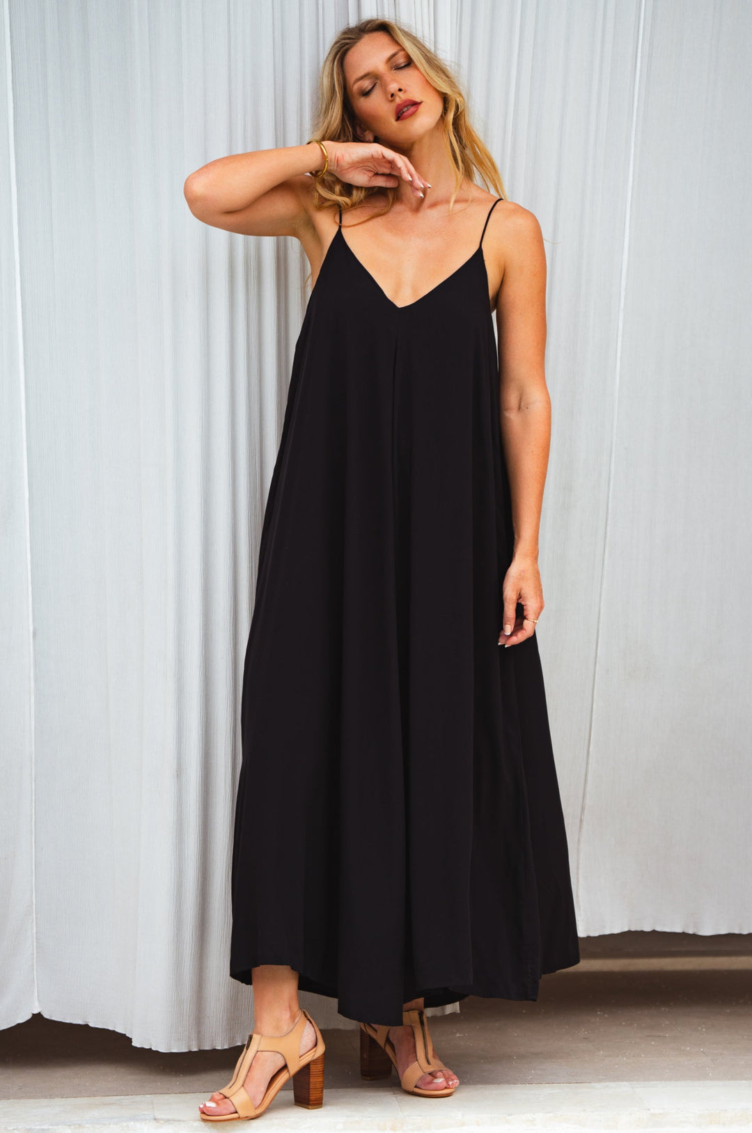 Silky Wind Strappy Maxi Dress by Bali ELF