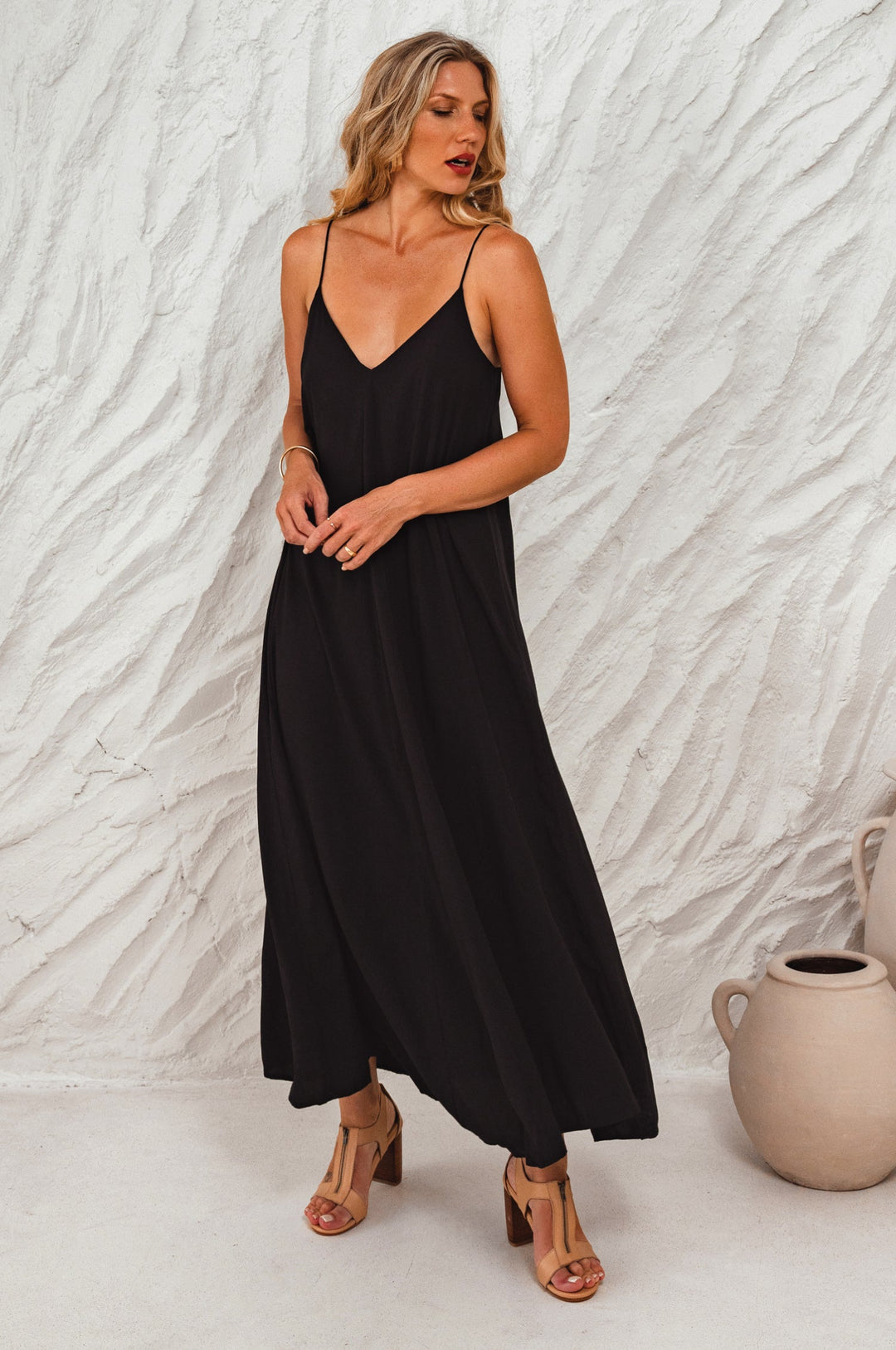 Silky Wind Strappy Maxi Dress by Bali ELF
