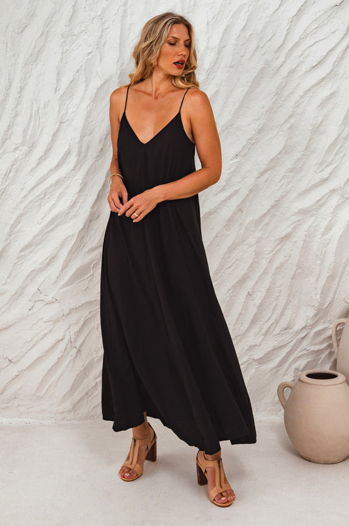 Silky Wind Strappy Maxi Dress by Bali ELF