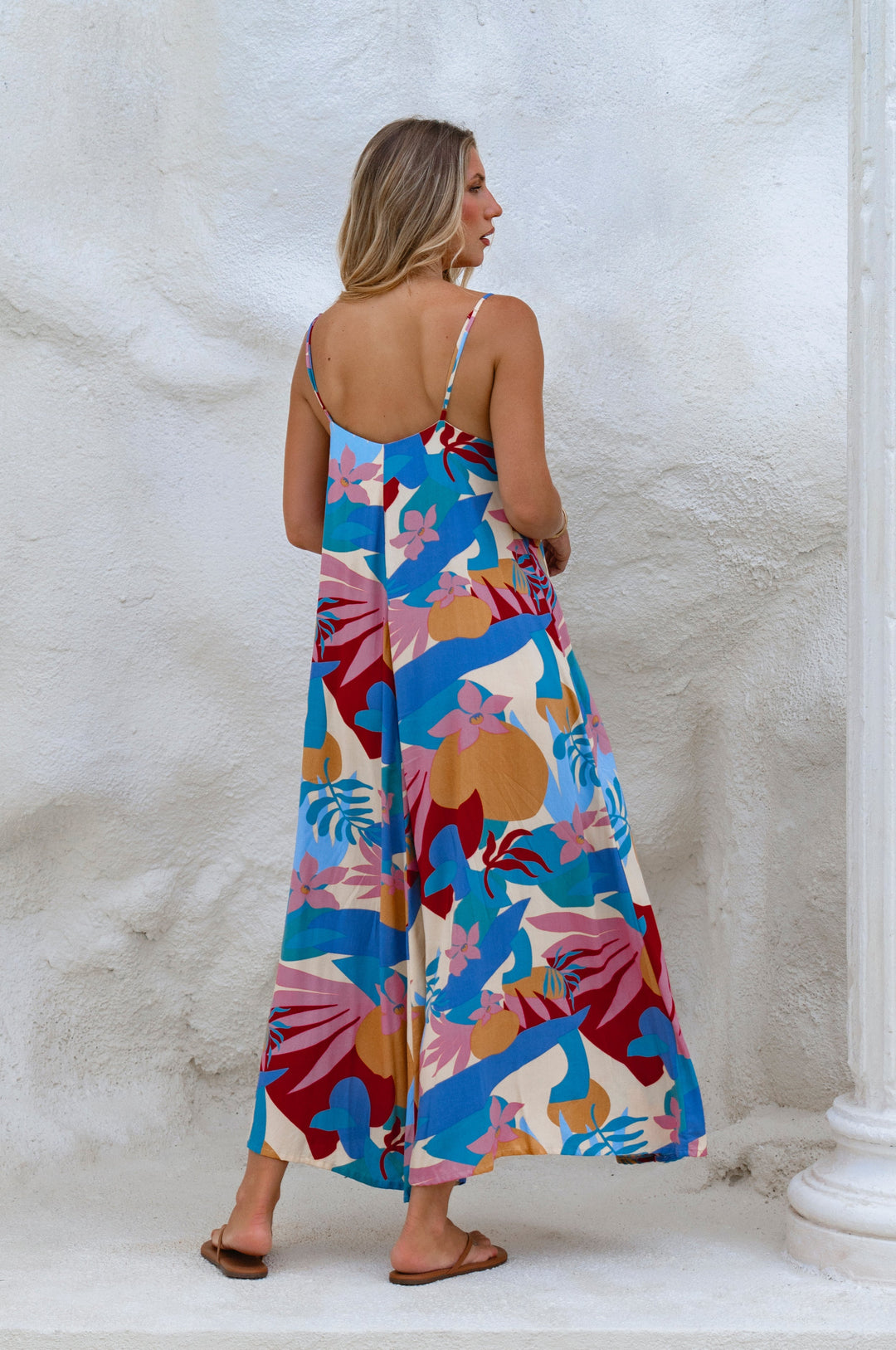 Silky Wind Strappy Maxi Dress by Bali ELF