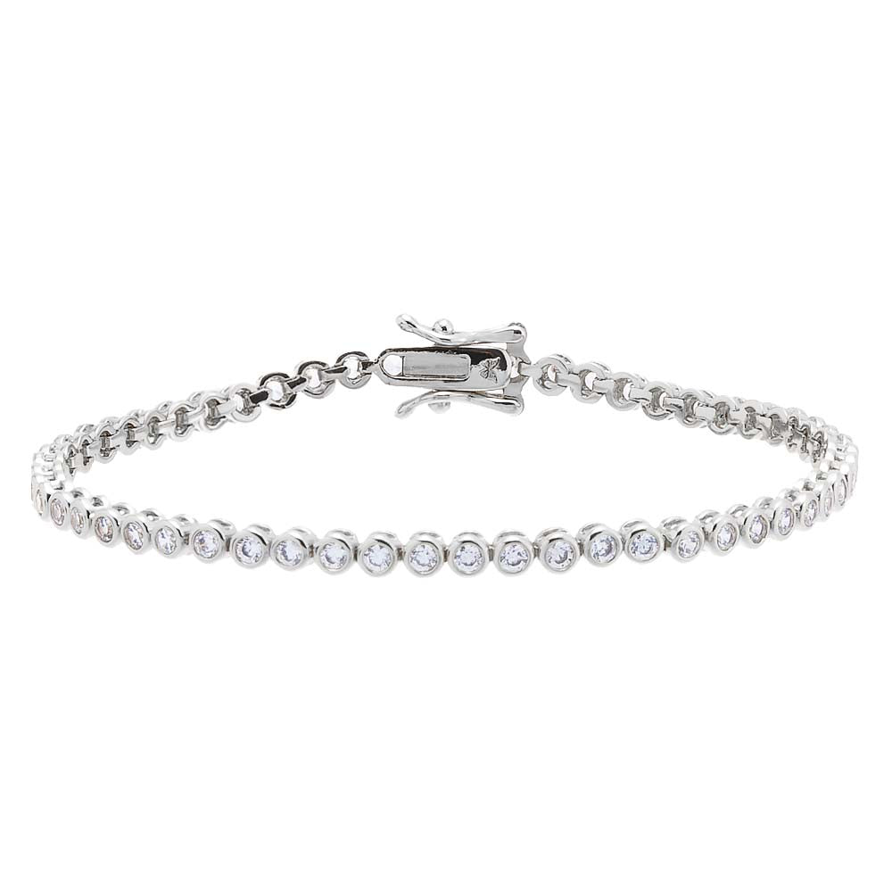Bezel Tennis Bracelet by By Adina Eden