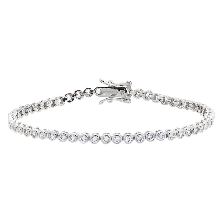 Bezel Tennis Bracelet by By Adina Eden