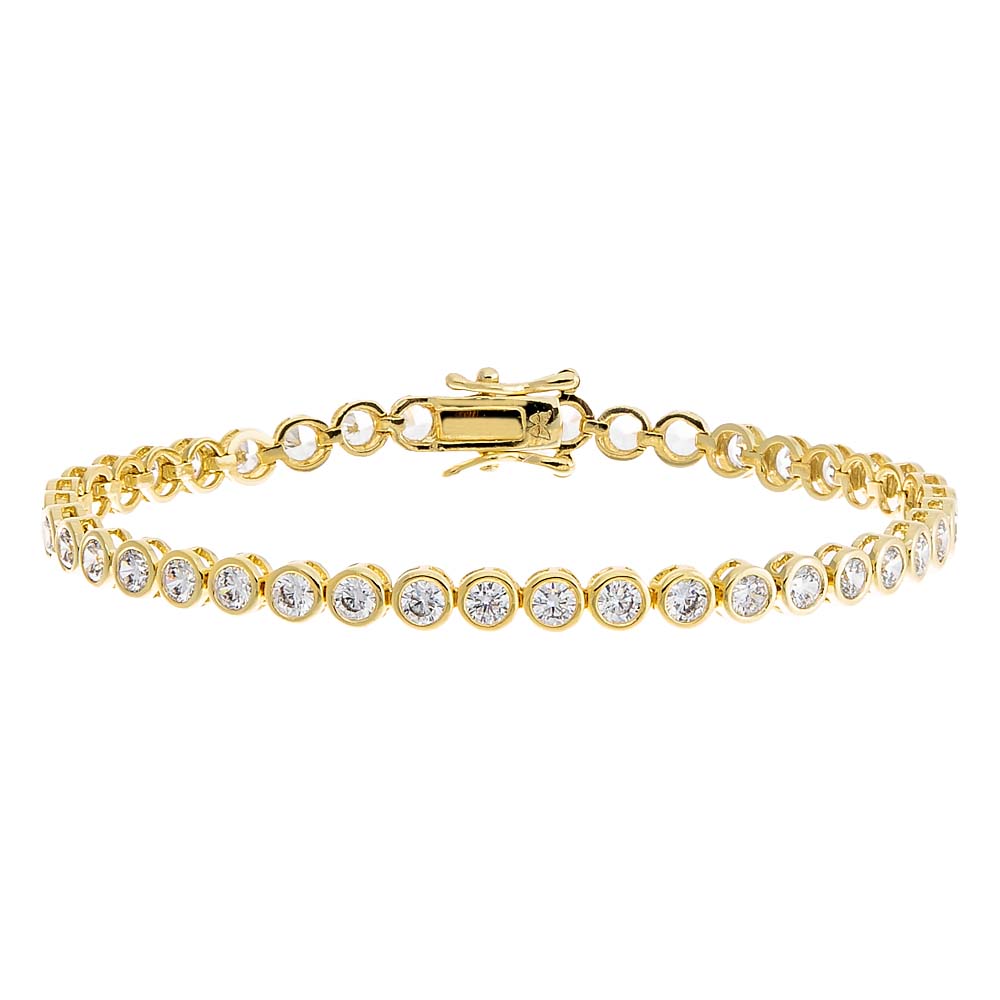 Bezel Tennis Bracelet by By Adina Eden