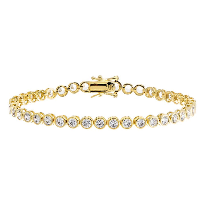 Bezel Tennis Bracelet by By Adina Eden
