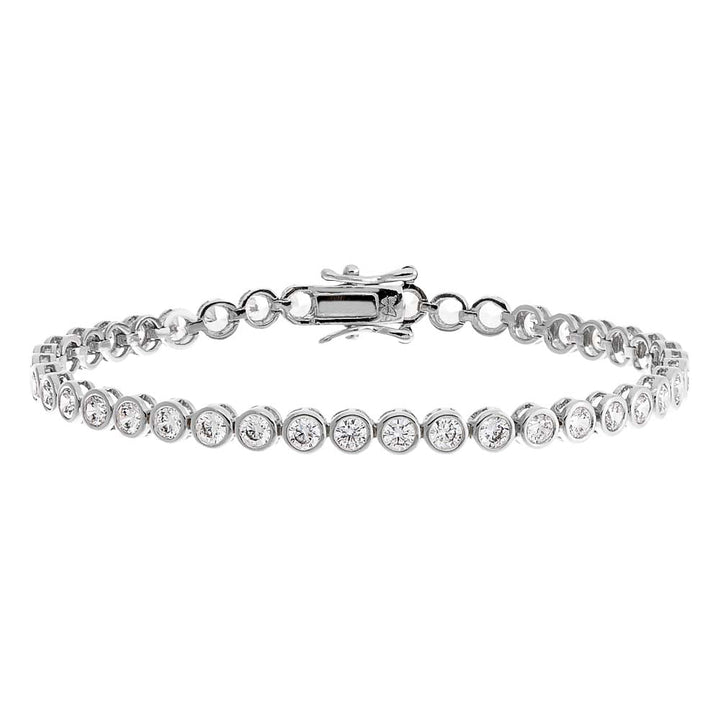 Bezel Tennis Bracelet by By Adina Eden