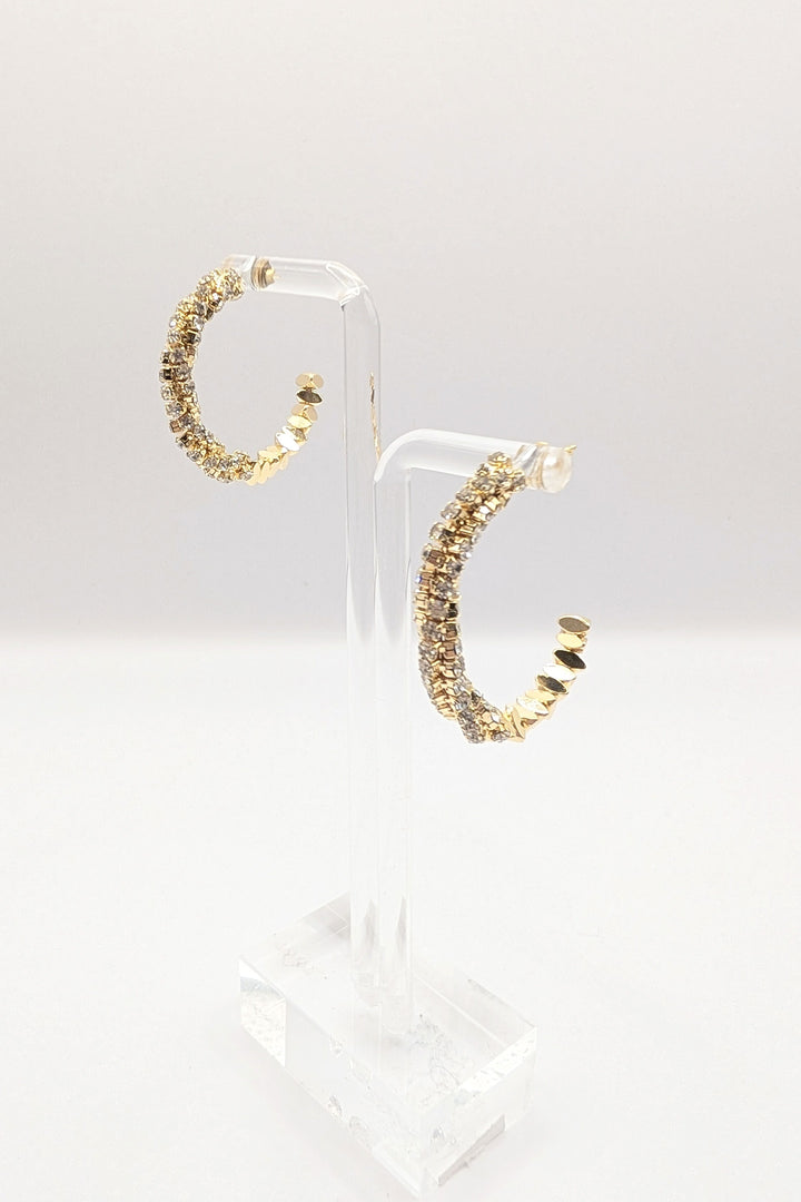 Sparkle Hoop Crystal Earrings