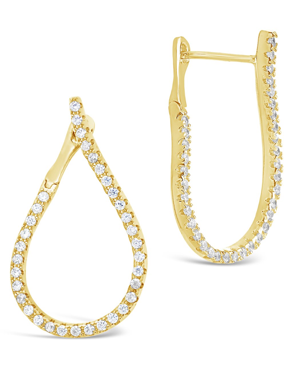 CZ Studded Drop Earrings by Sterling Forever