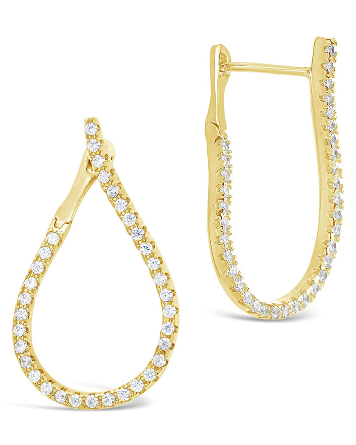 CZ Studded Drop Earrings by Sterling Forever