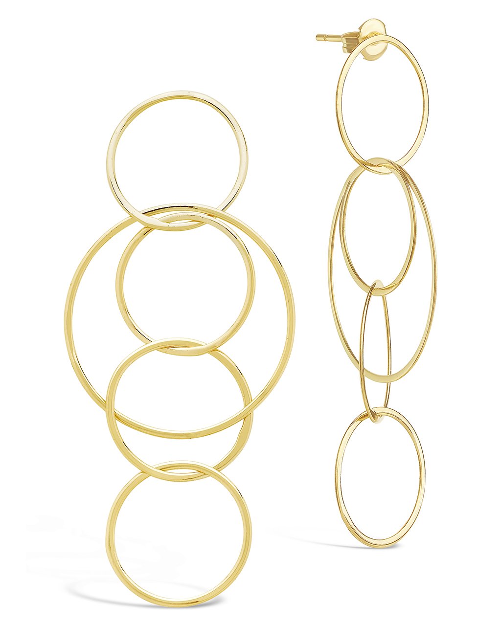 Linked Hoop Drop Earrings by Sterling Forever