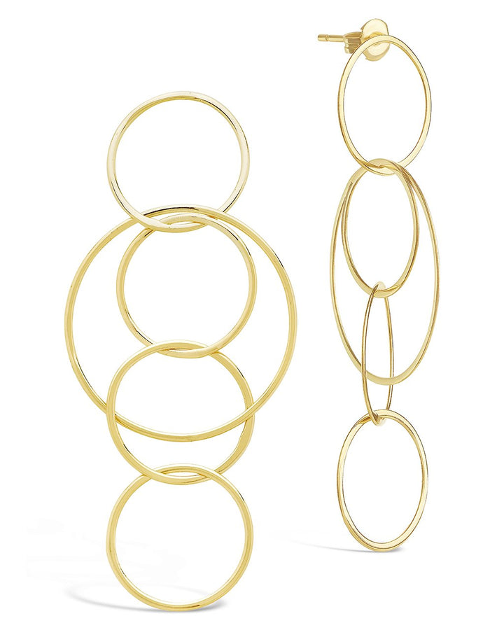 Linked Hoop Drop Earrings by Sterling Forever