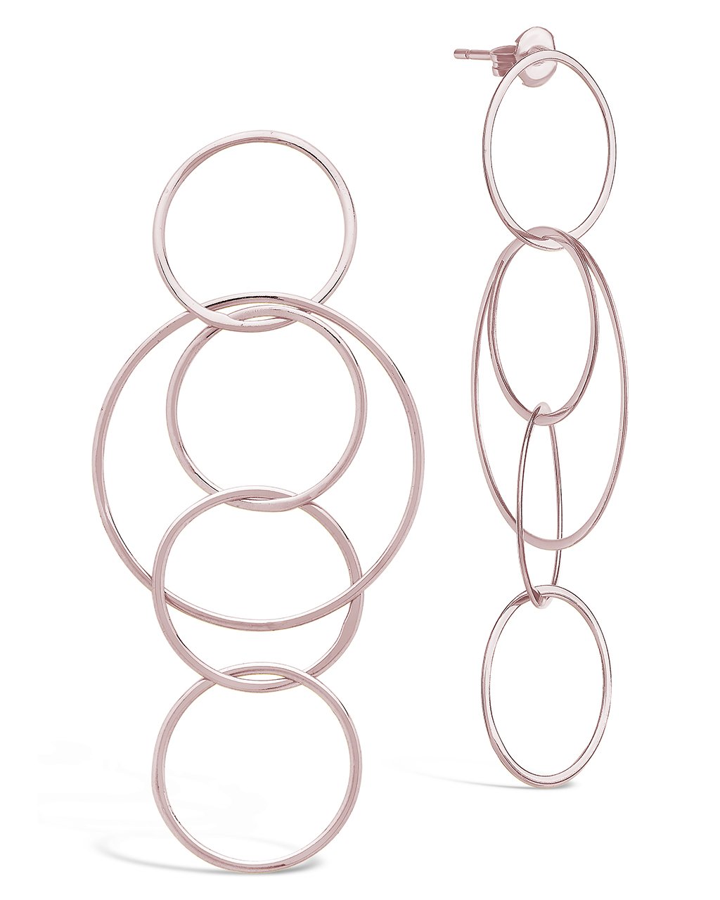 Linked Hoop Drop Earrings by Sterling Forever