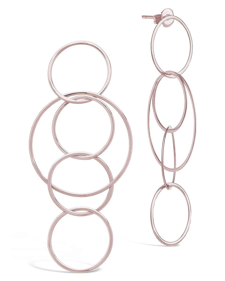 Linked Hoop Drop Earrings by Sterling Forever