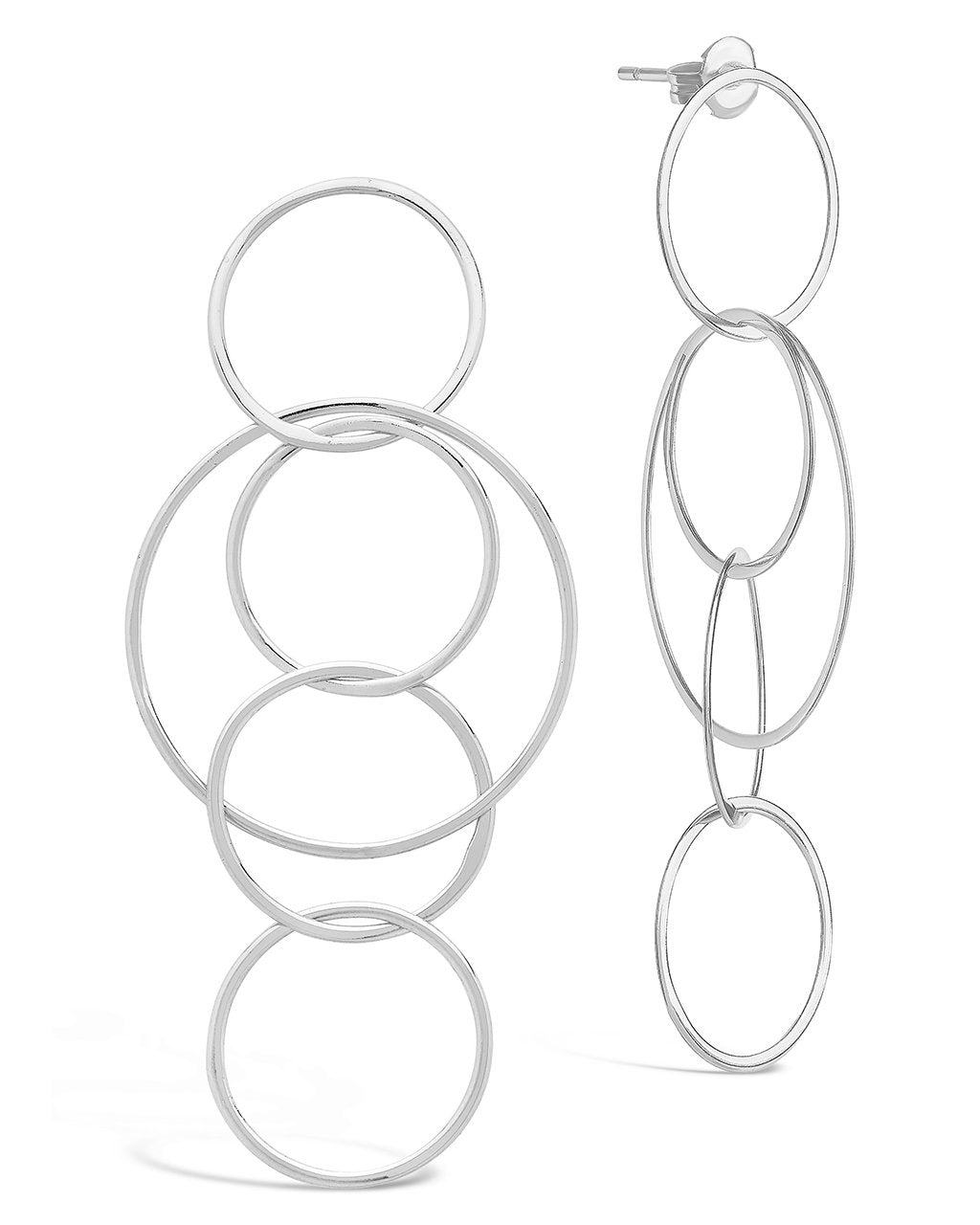 Linked Hoop Drop Earrings by Sterling Forever